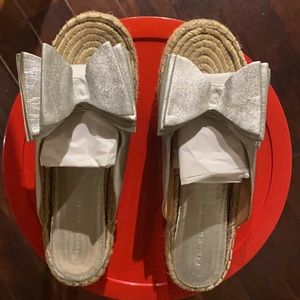 Sigerson Morrison silver espadrille sandals